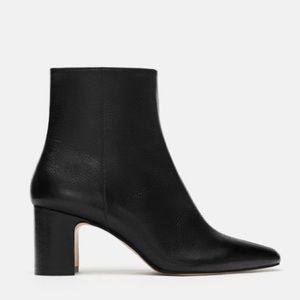 Zara square toe heeled ankle boots